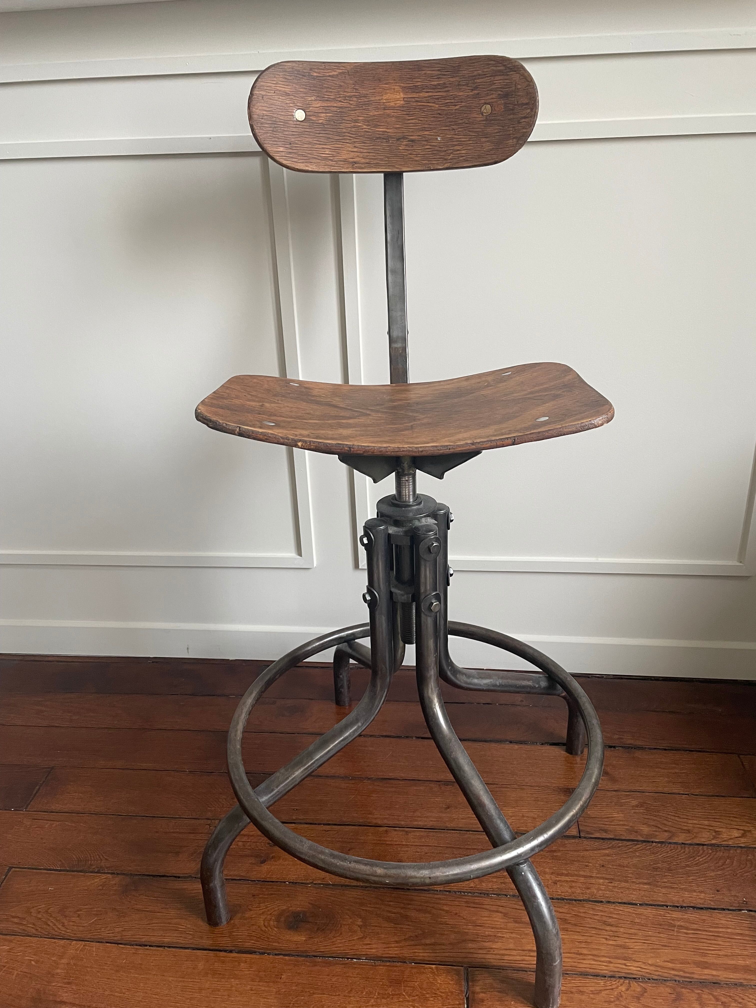 Atelier chair bienaise metal and wood