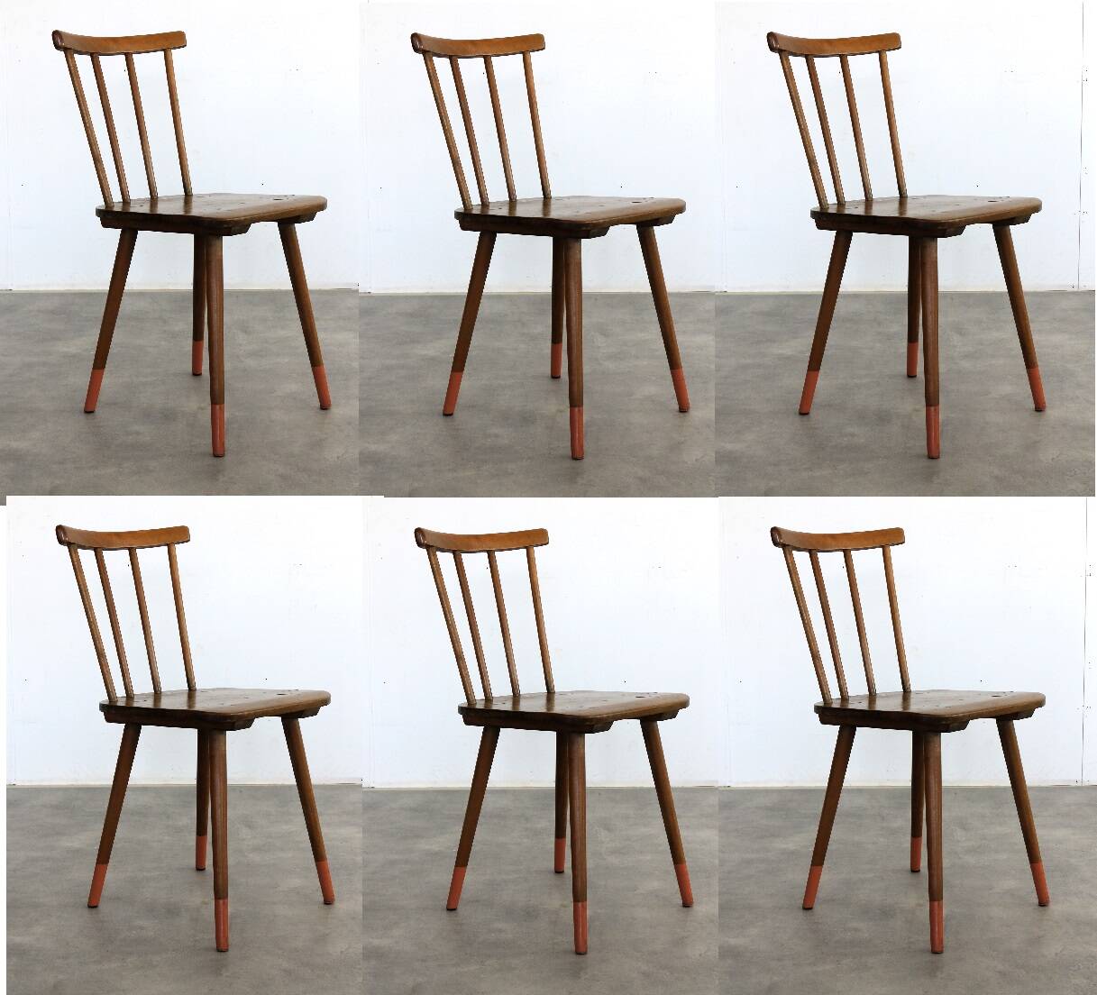 ensemble de six chaises de salle à manger