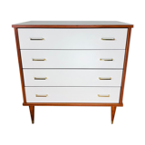 White and wooden chest of drawers