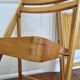 Pair of folding chairs solid wood vintage slats
