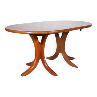 Danish Design Solid Teak Dining Table by Arrebo Möbler, 1960s