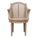 Louis XVI style barrel Cane Office desk chair rotatable
