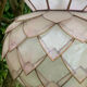 Chandelier, vintage mother-of-pearl lotus pendant 1980