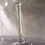 Duo of Vases Giant Cocktail Glasses Tealight Holders Cups on Blown Crystal Stand