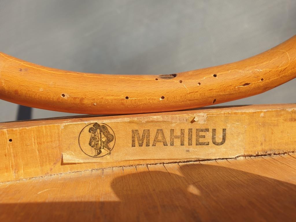 Paire chaises bistrot 1950 Mahieu Made in France