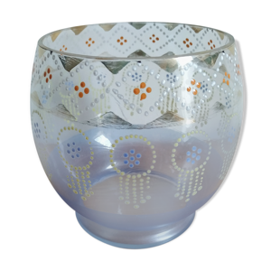 Vase boule en verre émaillé - perles
