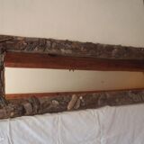 Mirror with driftwood frame