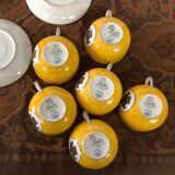 Set de 6 tasses porcelaine de  Limoges  T&V "Perrier Fils"