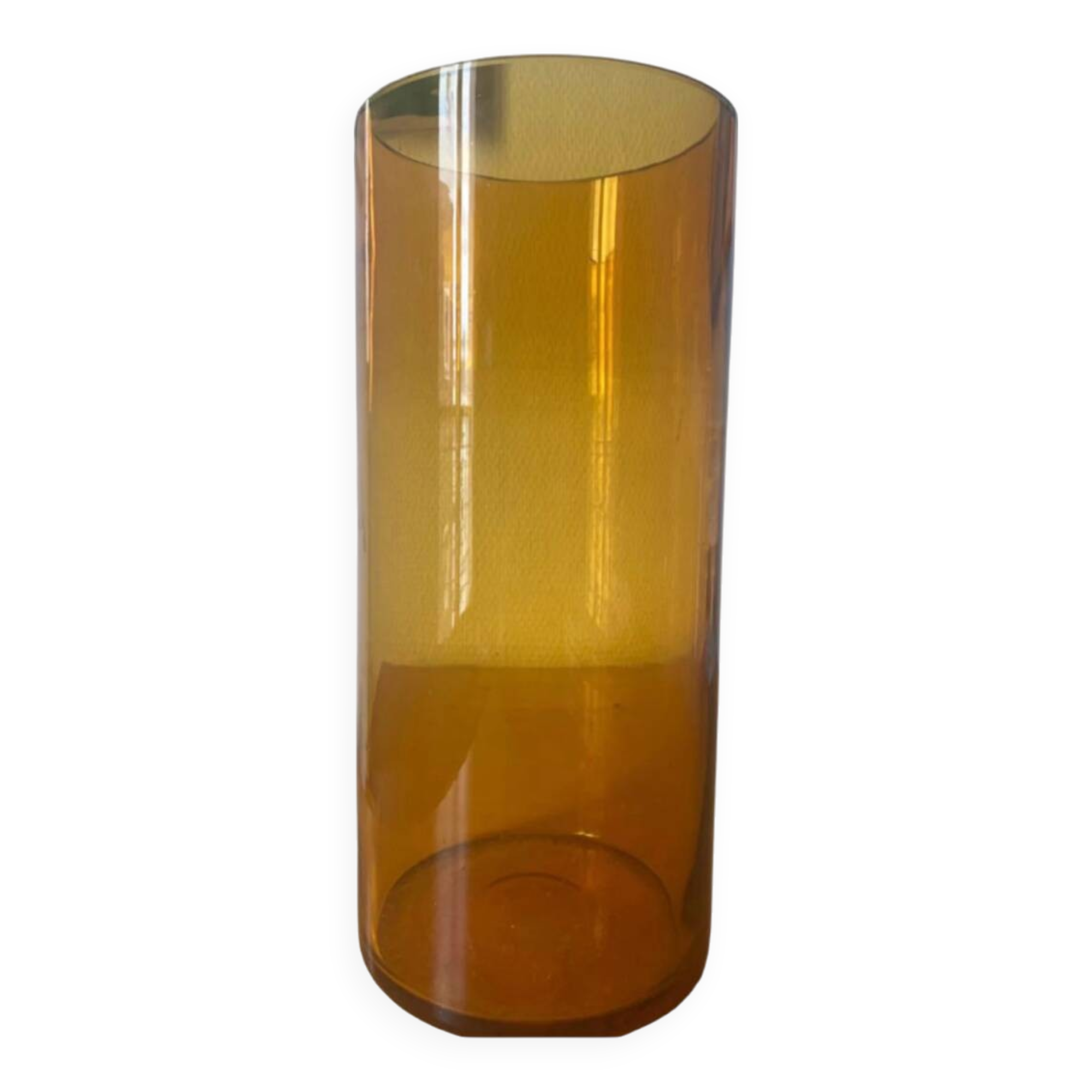 Tinted glass - large vase