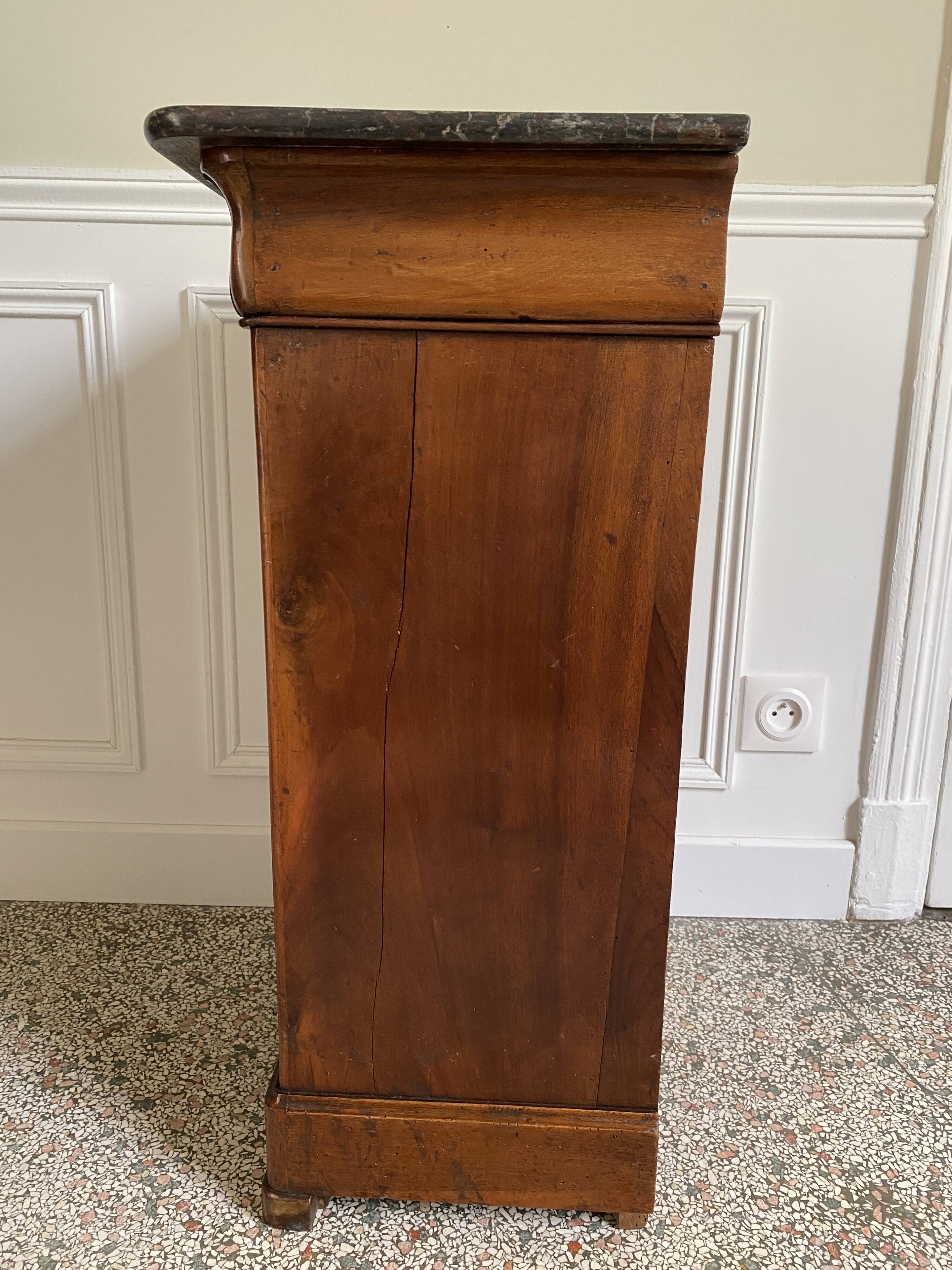 Bedside table / nightstand / column / Somno / Vintage mahogany stand