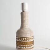 White and Gold Ceramic Table Lamp by Fratelli Fanciulacci, Italy 1970's