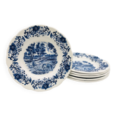 6 assiettes creuses porcelaine Pyroblanc
