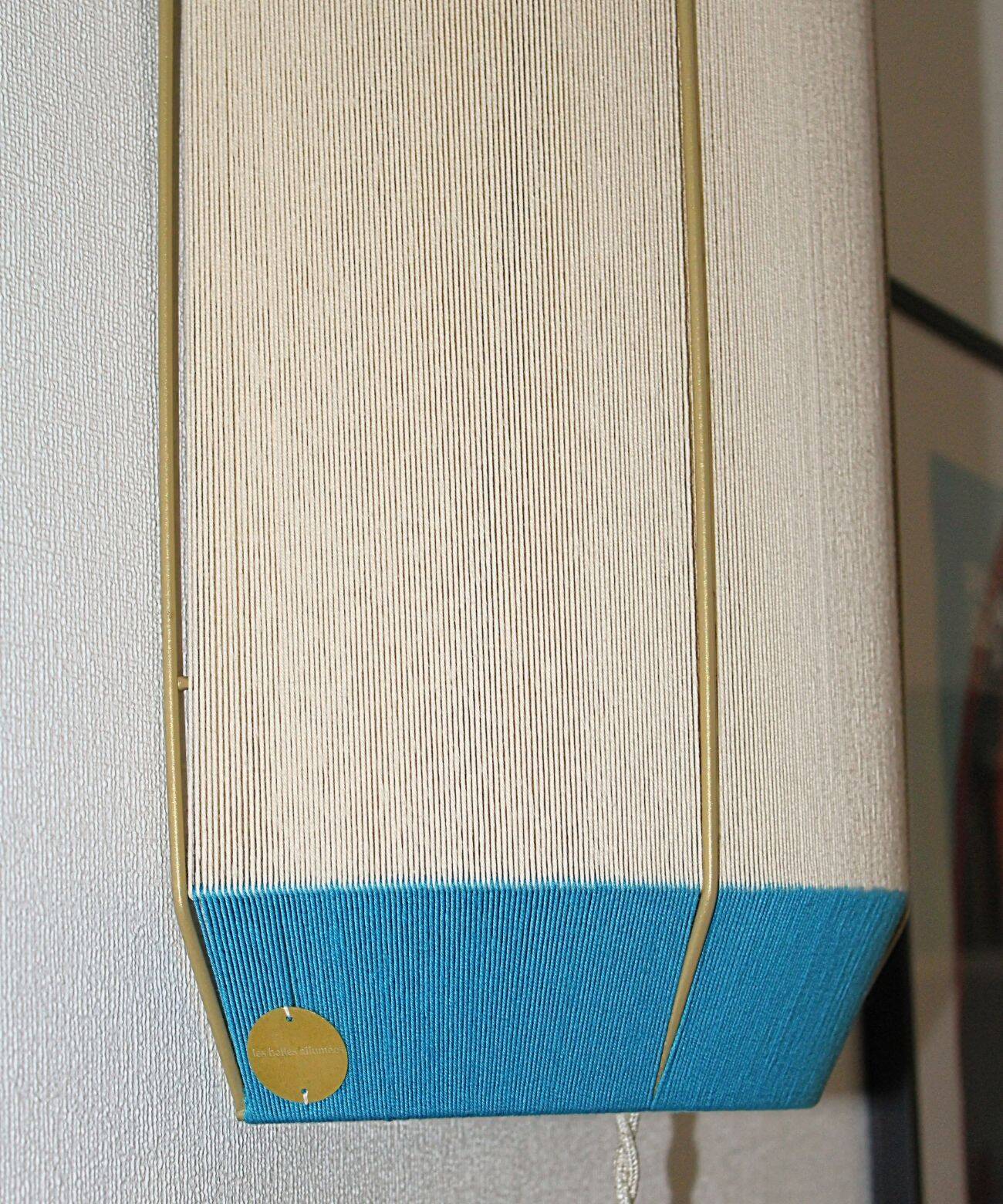 Large Prussian blue wall lamp – cinnamon