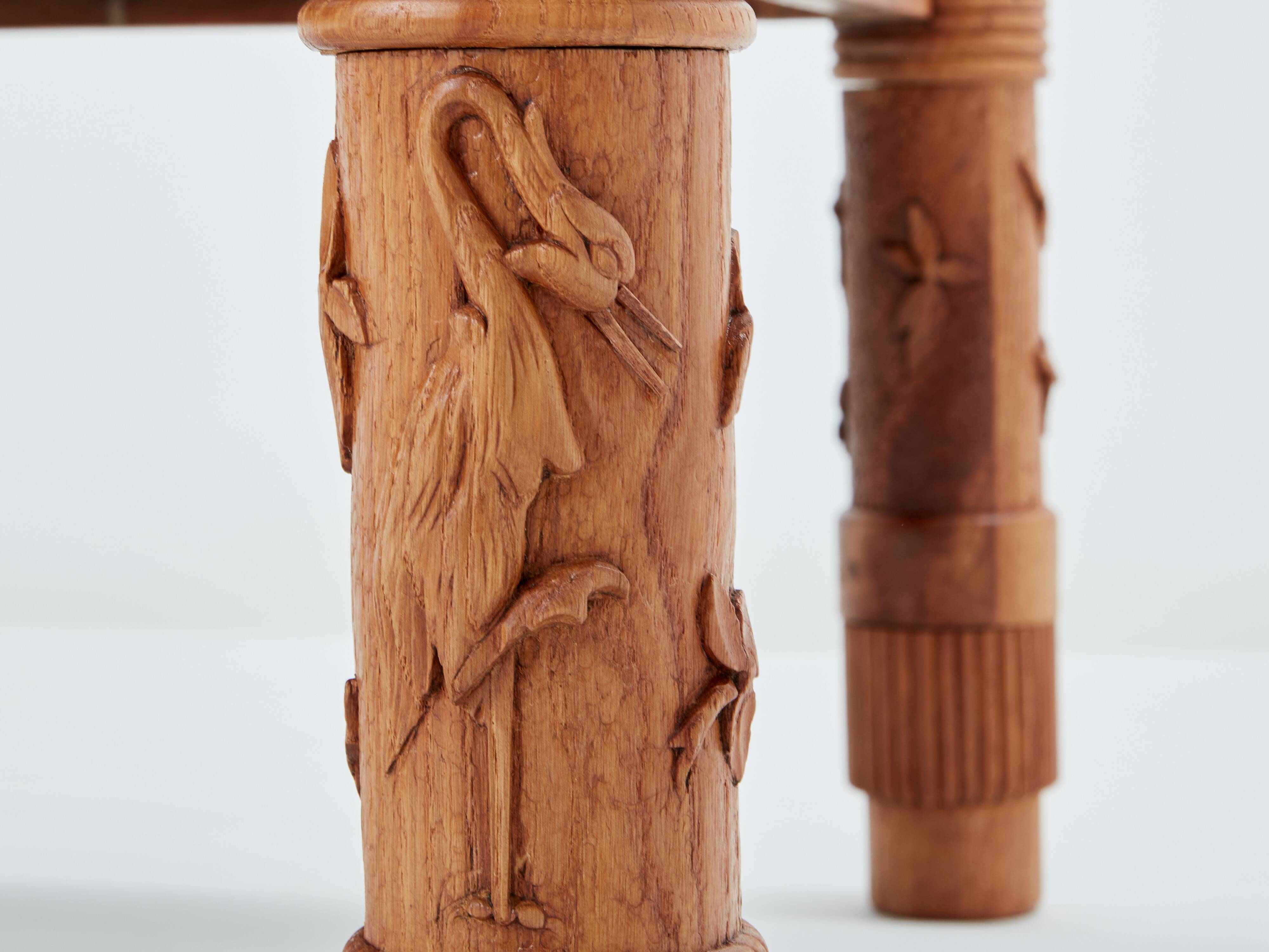 Large modernist curly ash coffee table by Pier Luigi Colli 1950