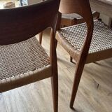 Chaises en Teck Modèle 71 par Niels O. Møller, Danemark, 1960s, Set de 4