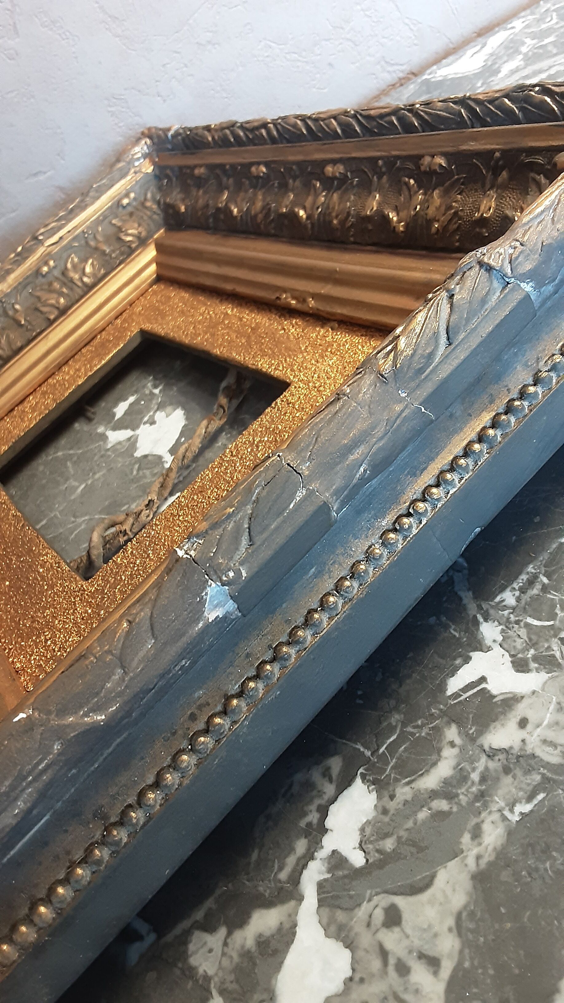 Wood frame and old plaster