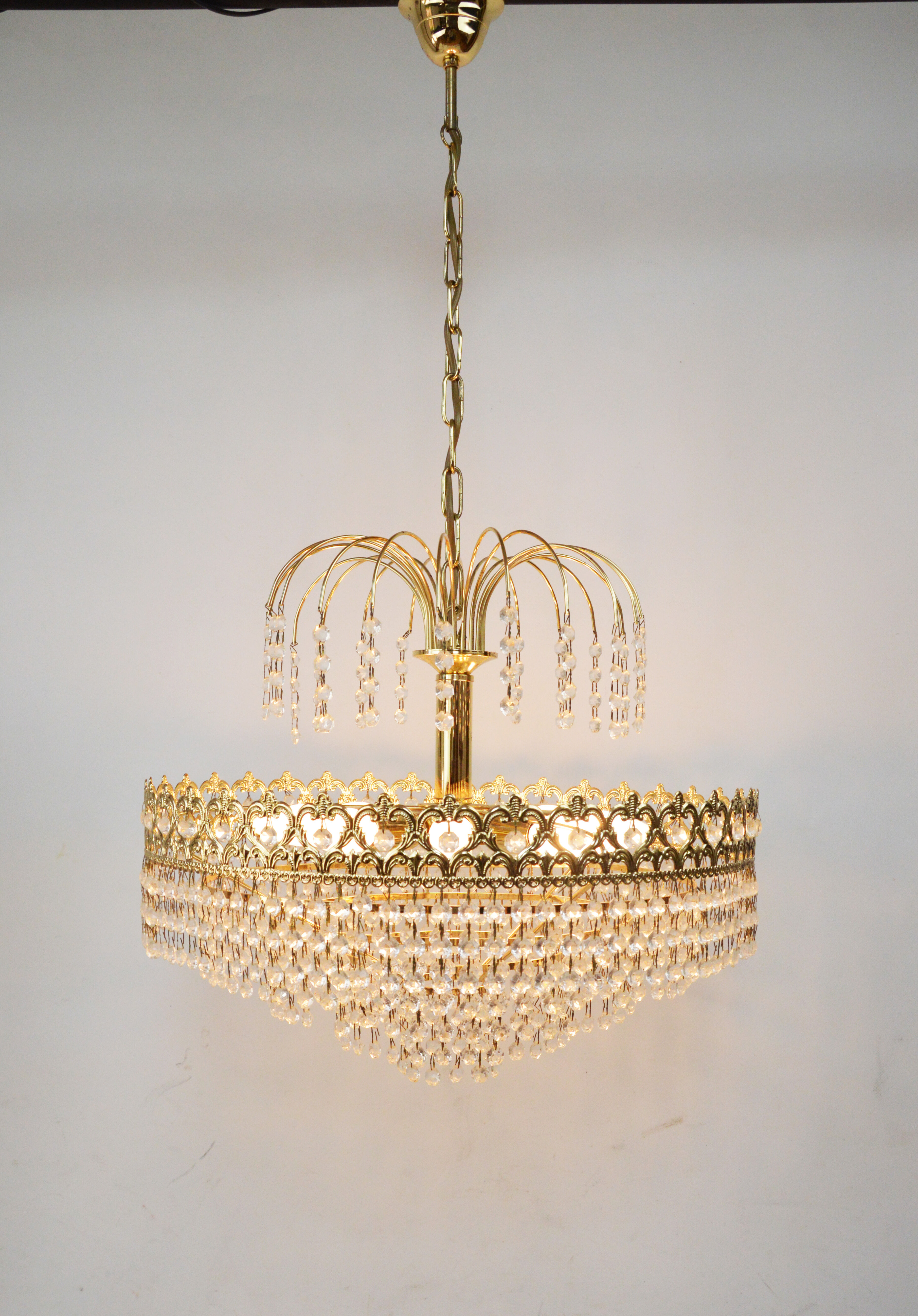 Crystal chandelier, Germany, 1970s