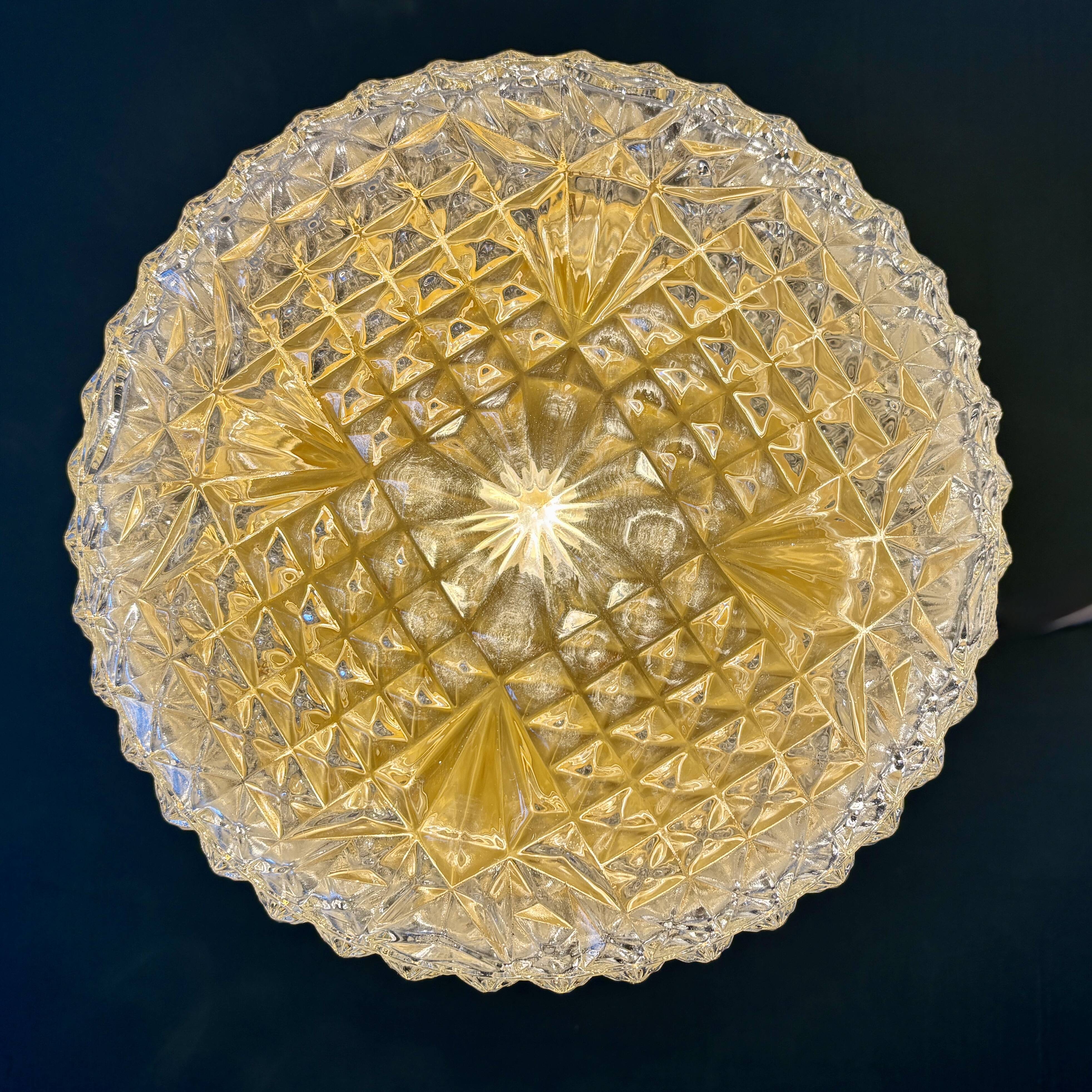 Vintage moulded glass wall or ceiling light globe