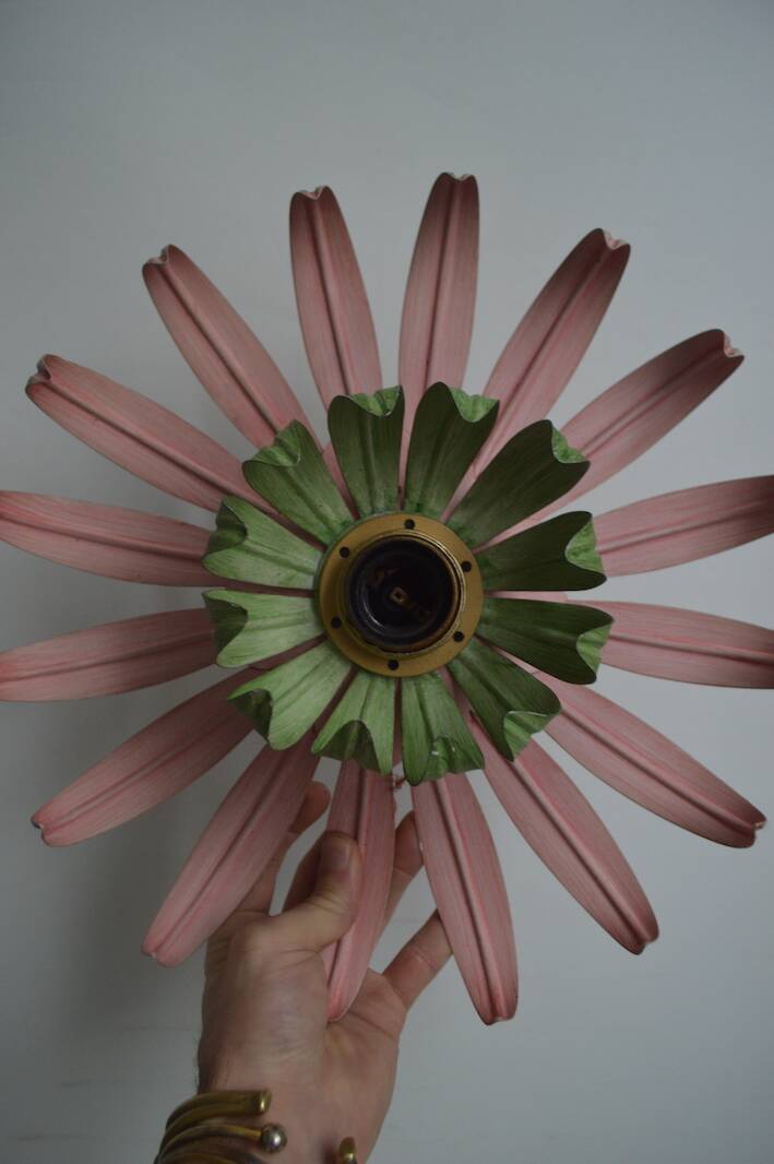Applique fleur en métal