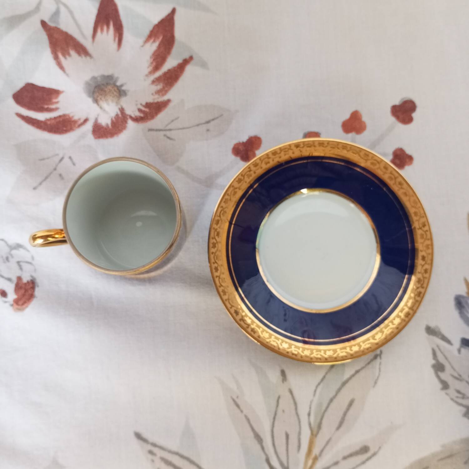 Limoges gold cups and saucers