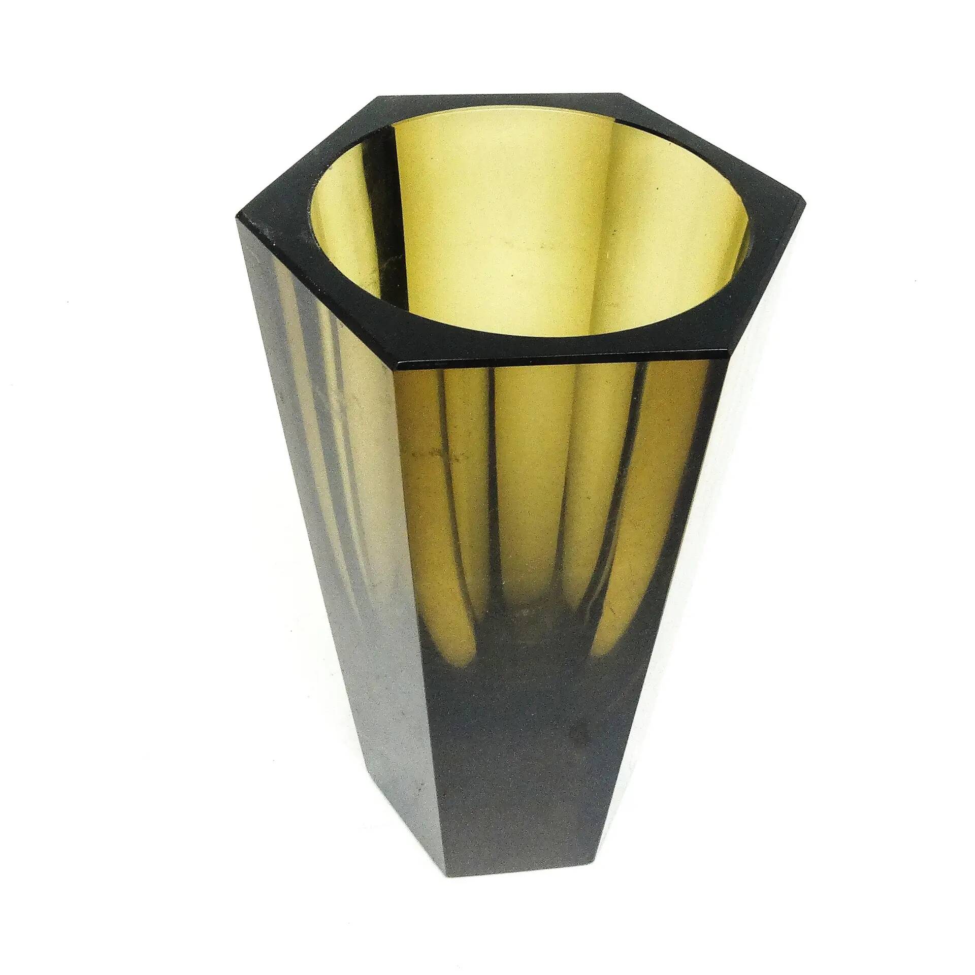 Art Deco vase, crystal, Moser, Czechoslovakia, 1930s