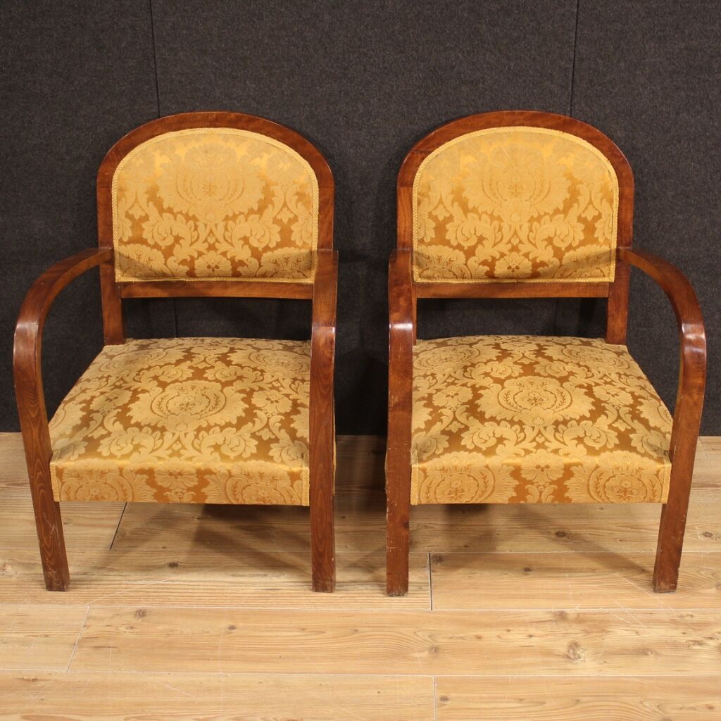 Pair of art deco style armchairs