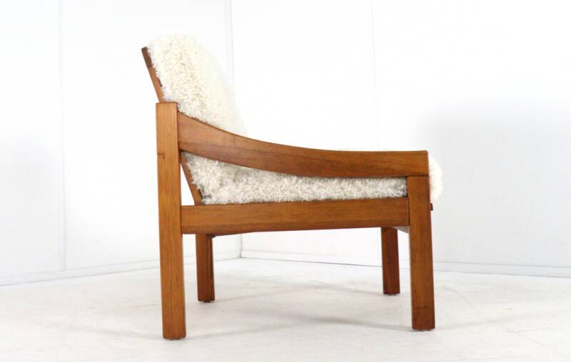 Pine armchair 'Gassel' Cream | one off a kind designer chair custom made