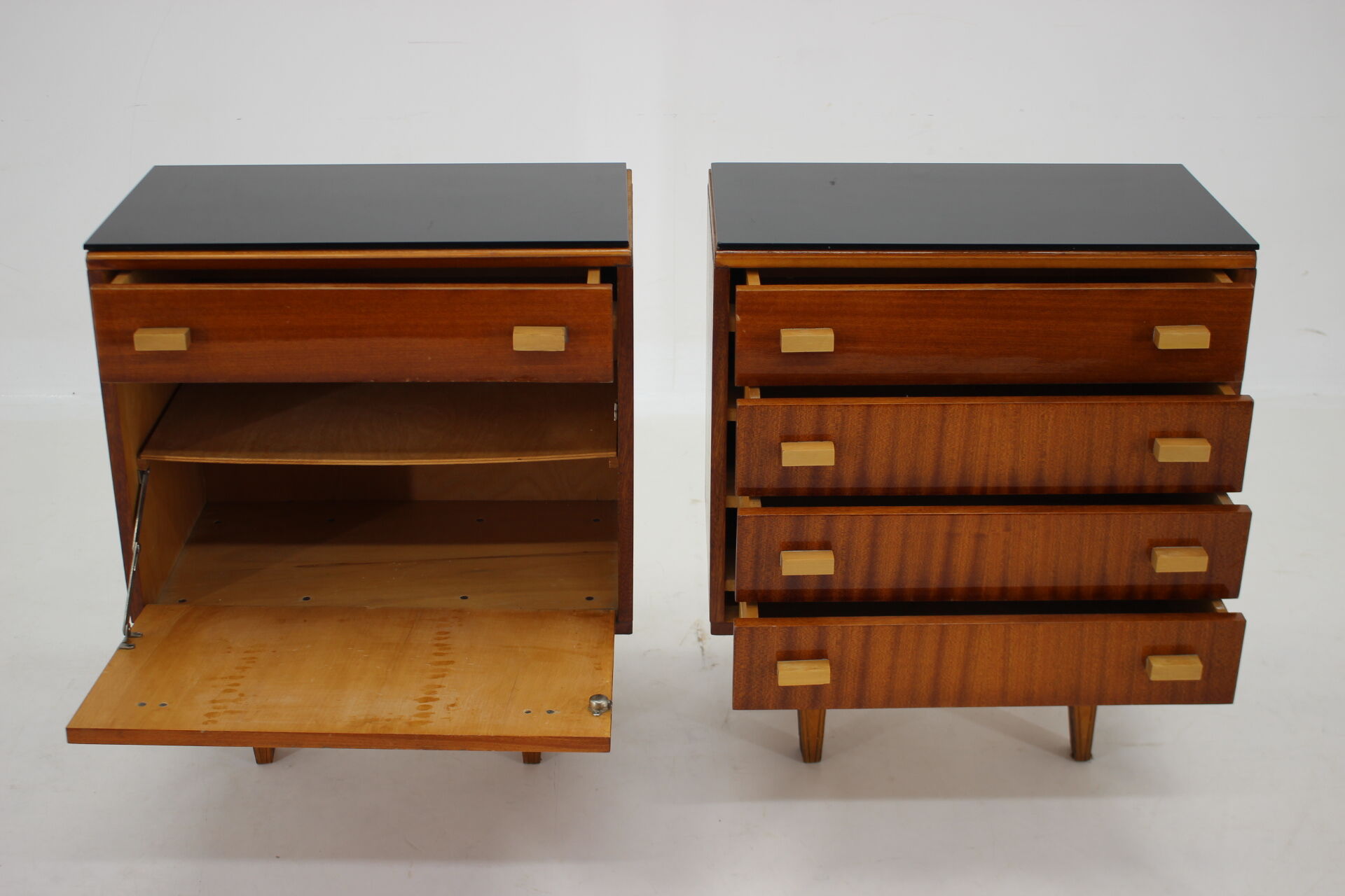 1960s Frantisek Mezulanik Pair of Chest of Drawers, Czechoslovakia