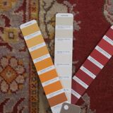 Vintage Red and Pink Turkish Oushak Rug - Kitchen Rug 3'5" X 7'4"