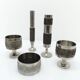 Set de 5 vases et coupes brutalistes en acier 1970