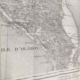 Old map Ile d'Oléron Charente Maritime