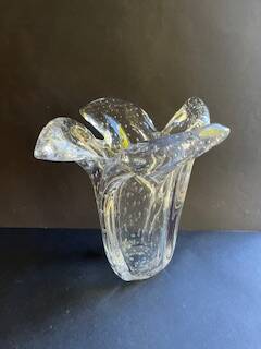 Large Schneider crystal vase
