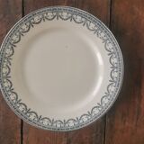 Serving of 6 plates in iron earth, Salins