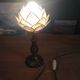 Bedside lamp flower lotus mother-of-pearl base bronze brass dp 0123247