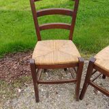 4 Old Straw Chairs