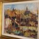 oil on canvas signed César Belotti (1914-1995) village autumn period