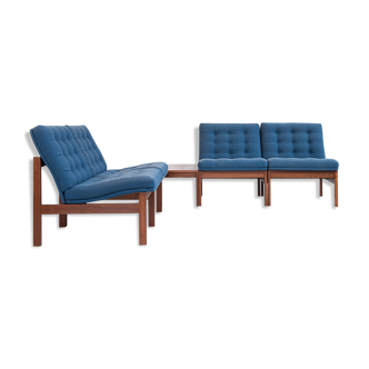 Midcentury corner sofa set in teak by Ole Gjerløv-Knudsen & Torben Lind for France & Søn