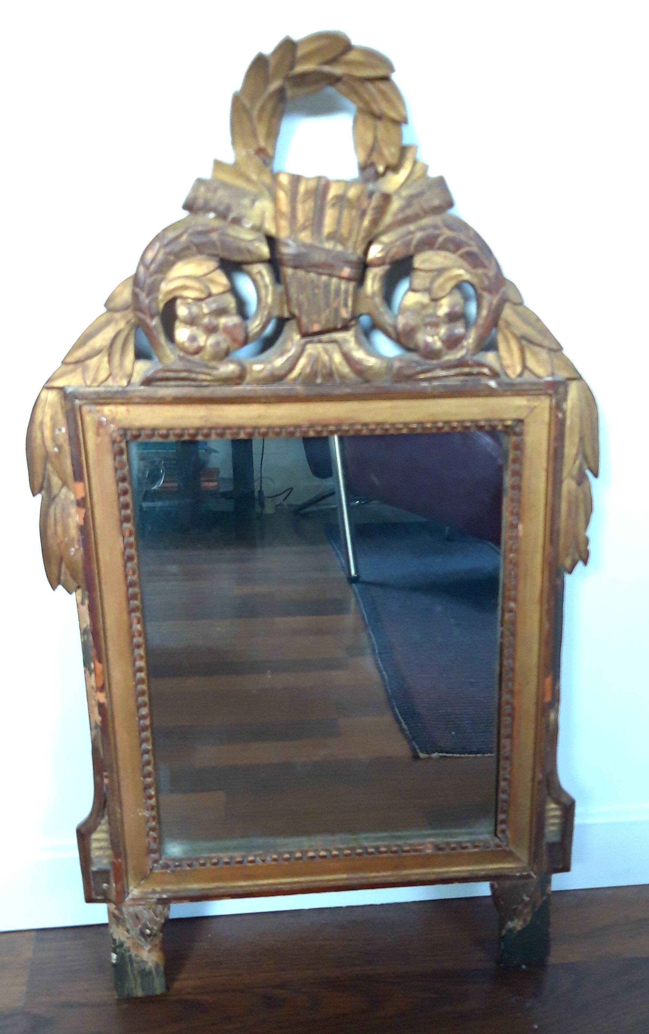 Miroir bois doré L XVI