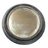 Antique oval wooden mirror