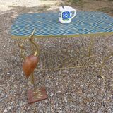 Golden brass coffee table