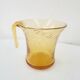 Vintage punch service blown glass Biot amber