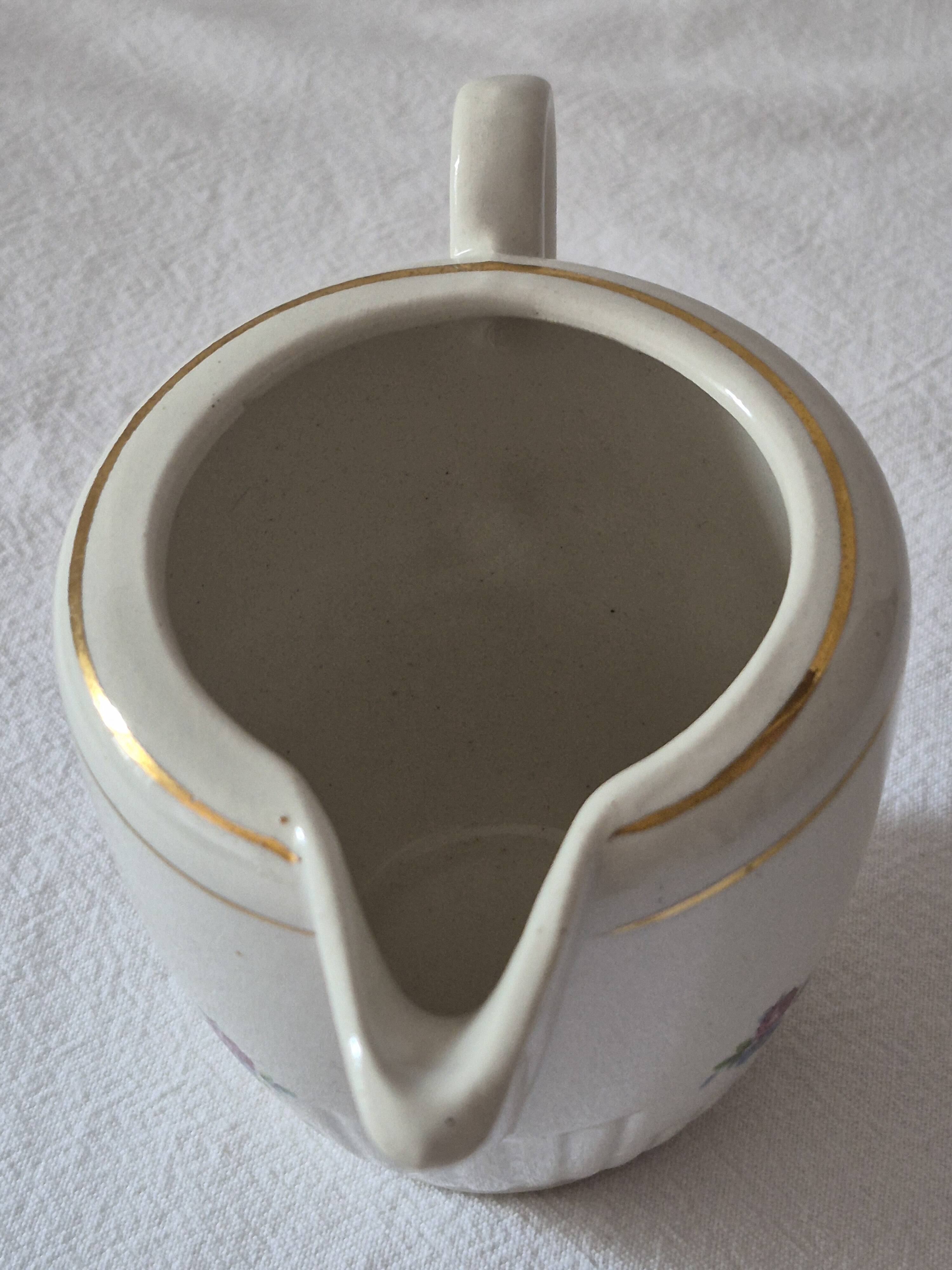 Cream jug half-porcelain Lunéville Keller and Guerin A586