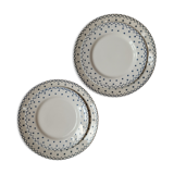 Set of four plates earth of iron
