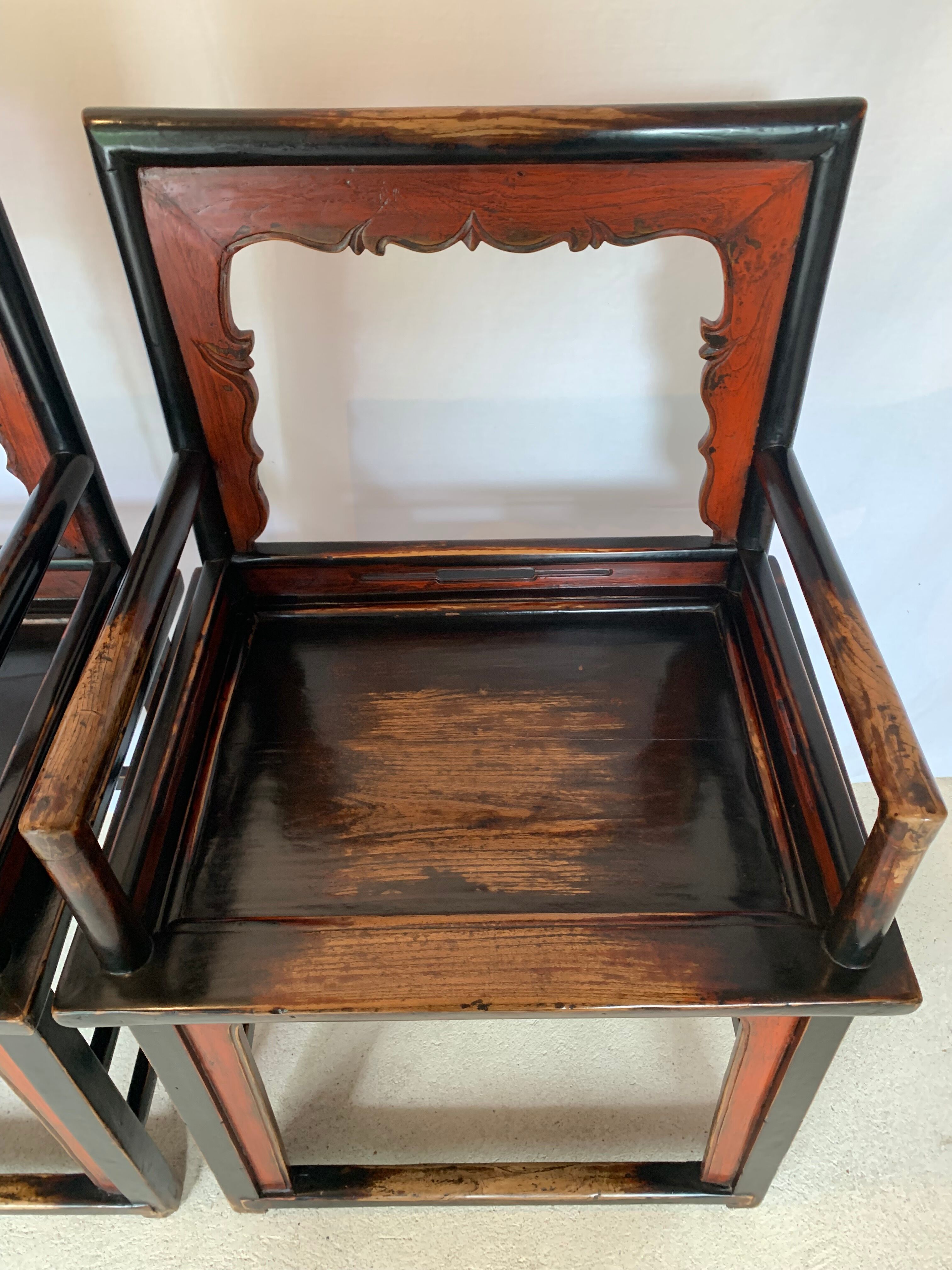 Pair of Chinese armchairs
