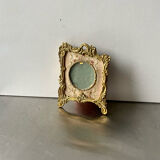 Metal gold colored picture frame brass