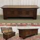 19th century Breton oak storage bench