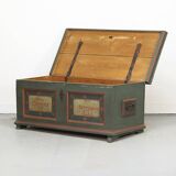 Antique Folk Art Painted bridal chest 1853