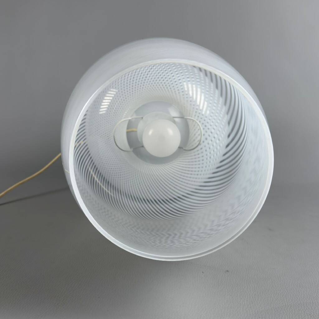 Large mushroom table lamp in Murano glass, Fabbian design, Space Age 1970s.