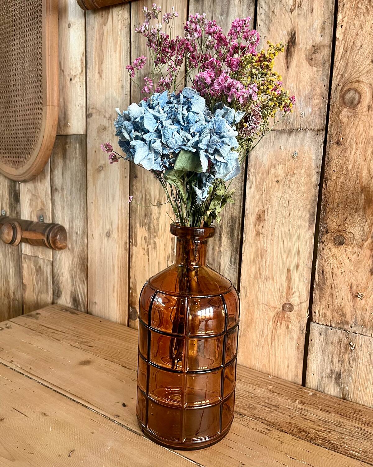 Yellow glass vase 70s