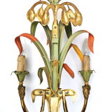 Maison Baguès, three bronze appliques decorated with camel heads and palm leaves